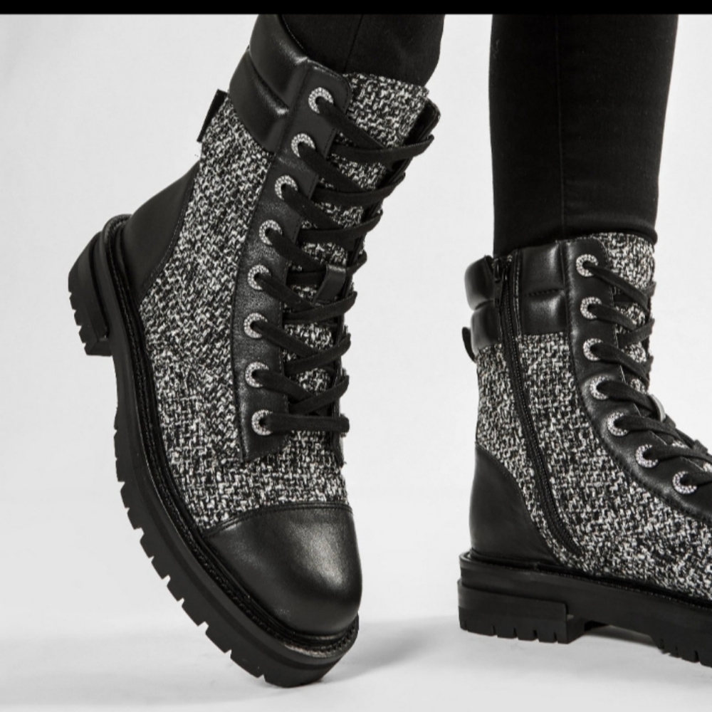 Kurt Geiger London shore Cap toe ladies combat boots